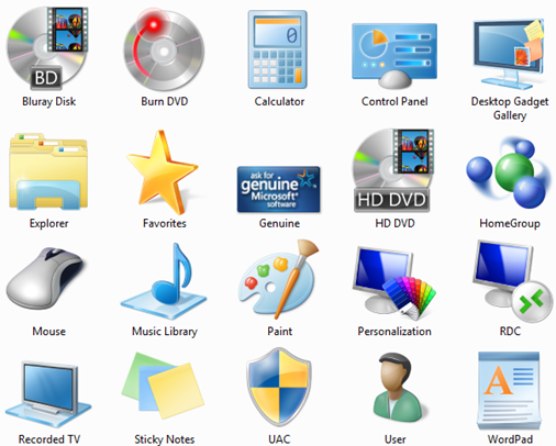 Desktop icons windows 7 free